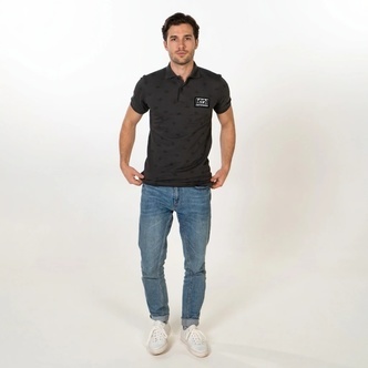 Polo com log&oacute;tipo Zamnesia | Cinzento