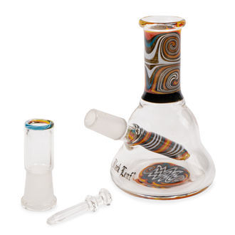 Mini Bong de Óleo com Espiral Laranja (Black Leaf)