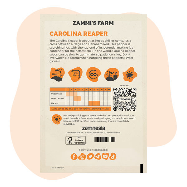 Sementes de Carolina Reaper