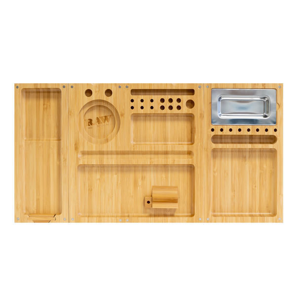 Tabuleiro de bambu triple flip para enrolar (RAW)