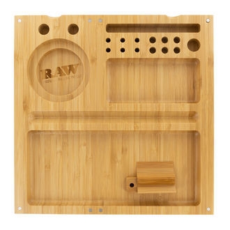 Tabuleiro de bambu triple flip para enrolar (RAW)