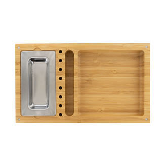 Tabuleiro de bambu triple flip para enrolar (RAW)