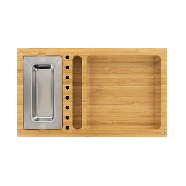 Tabuleiro de bambu triple flip para enrolar (RAW)