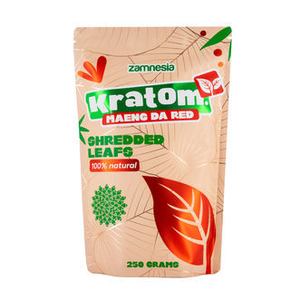 Kratom em folhas trituradas – Maeng Da Vermelho (Zamnesia)