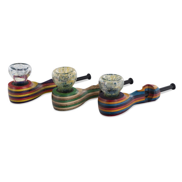 Cachimbo híbrido em vidro e madeira Sparkle