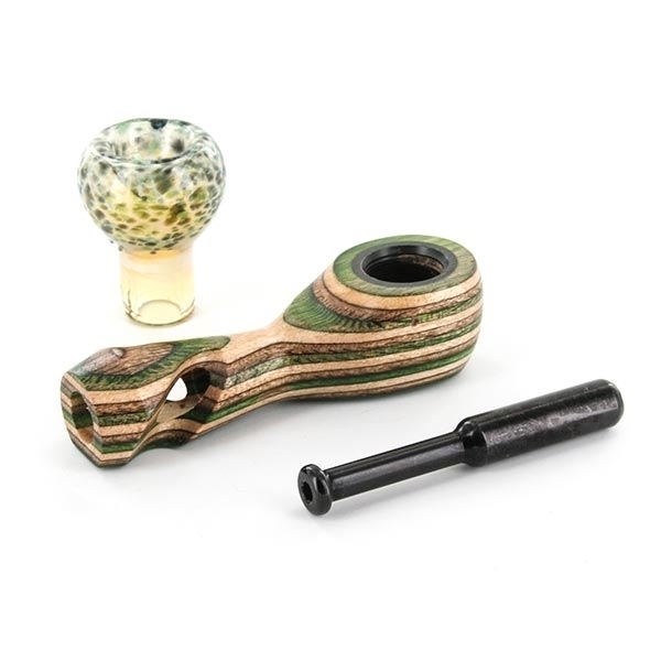 Cachimbo híbrido em vidro e madeira Sparkle