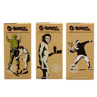 G-Rollz papeis para enrolar não branqueados + tips & tabuleiro