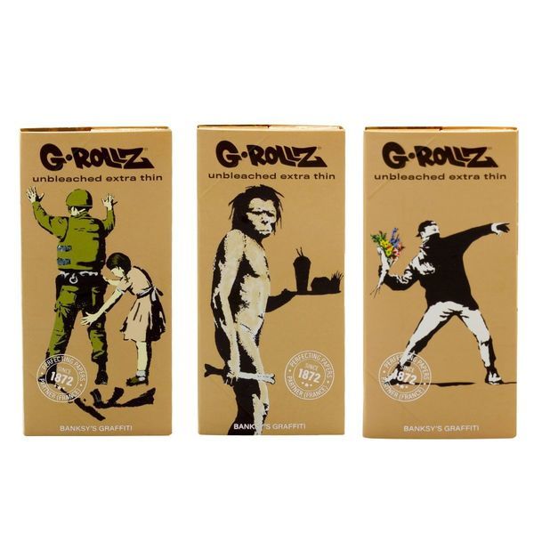 G-Rollz papeis para enrolar não branqueados + tips & tabuleiro