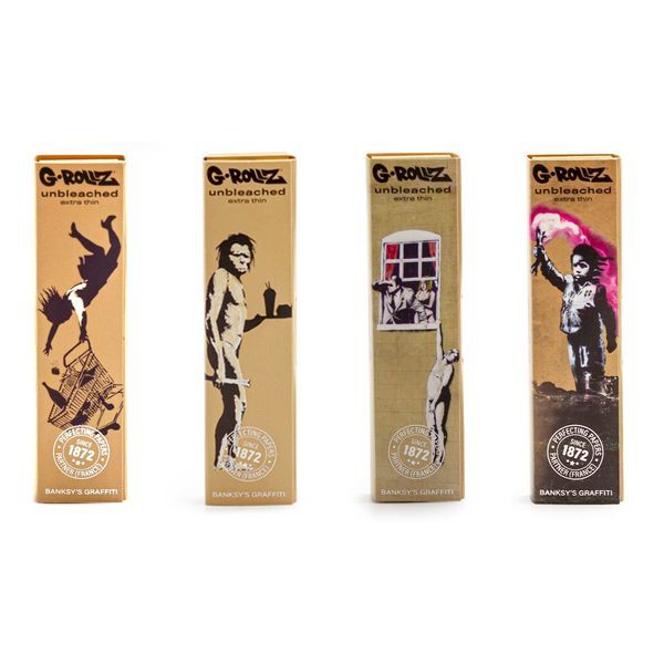 G-Rollz papéis de enrolar ultrafinos não branqueados + filtros