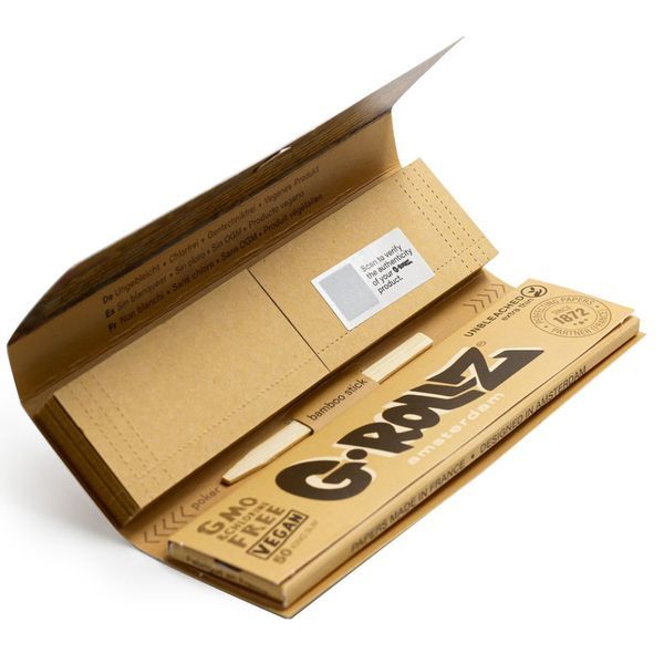 G-Rollz papéis de enrolar ultrafinos não branqueados + filtros