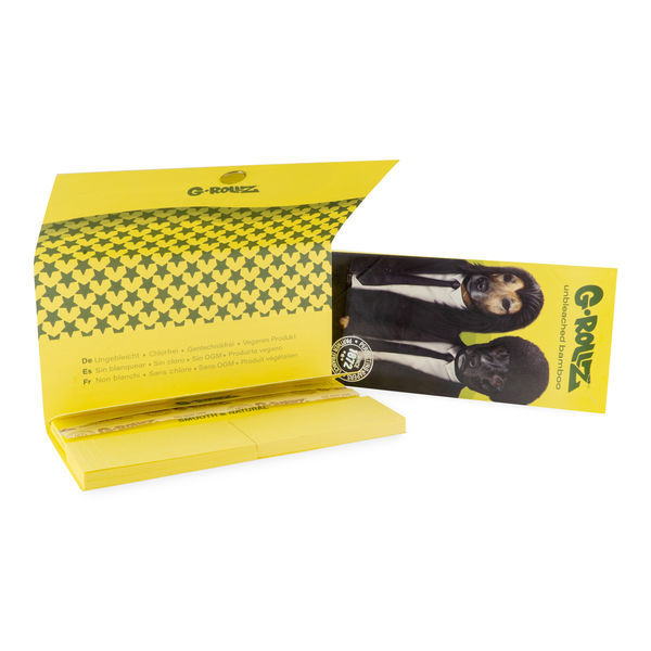 G-Rollz folhas de enrolar de bambu não branqueadas + pontas