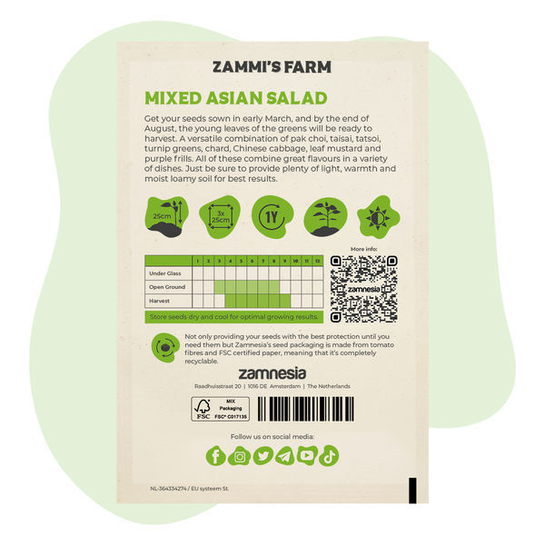 Sementes de verduras asiáticas mistas