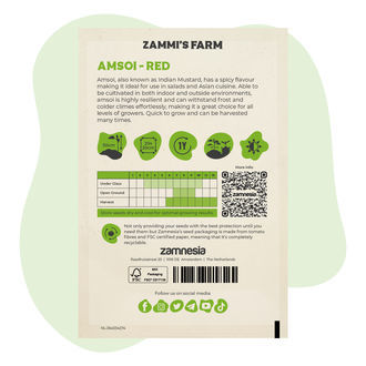 Sementes de Amsoi Vermelho (Brassica juncea var. rugosa)