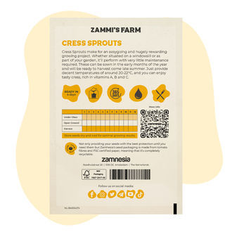 Sementes de brotos de agrião (Lepidium sativum)