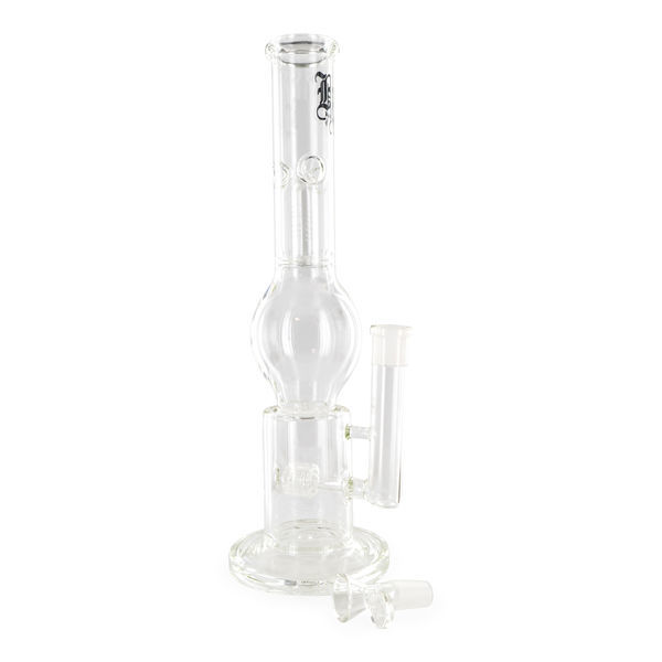 Bong de vidro Triple Percolator (Black Leaf)