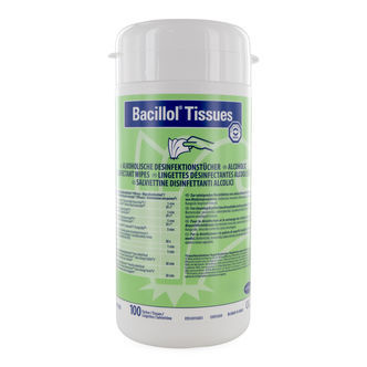 Dispensador de toalhetes com base de álcool (Bacillol)