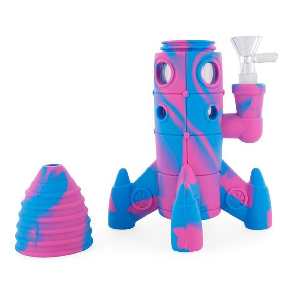 Bong Rocket de Silicone com LED