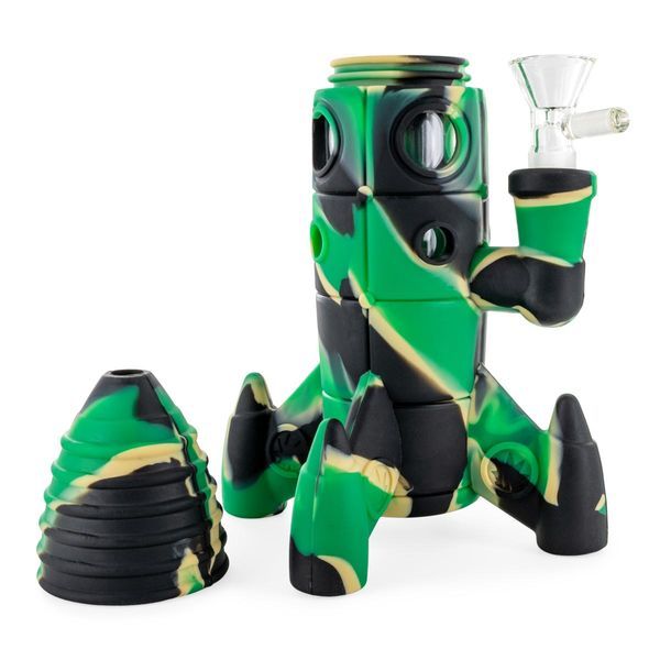 Bong Rocket de Silicone com LED