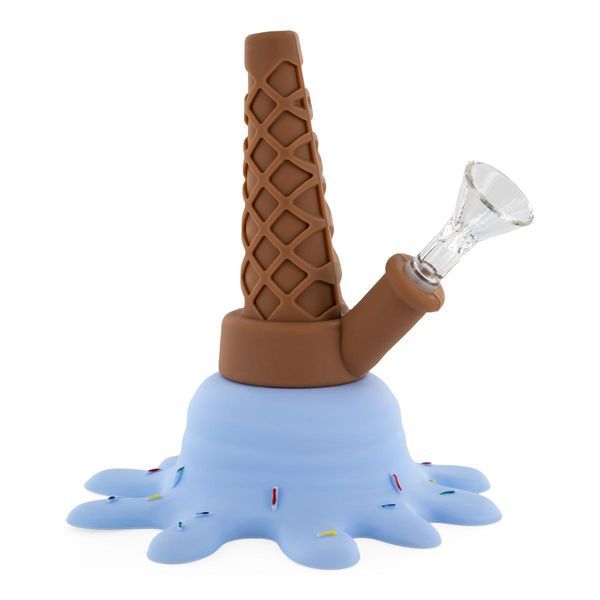 Bong de silicone em forma de gelado