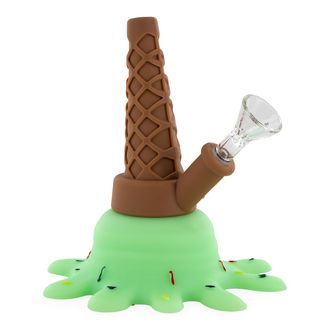 Bong de silicone em forma de gelado