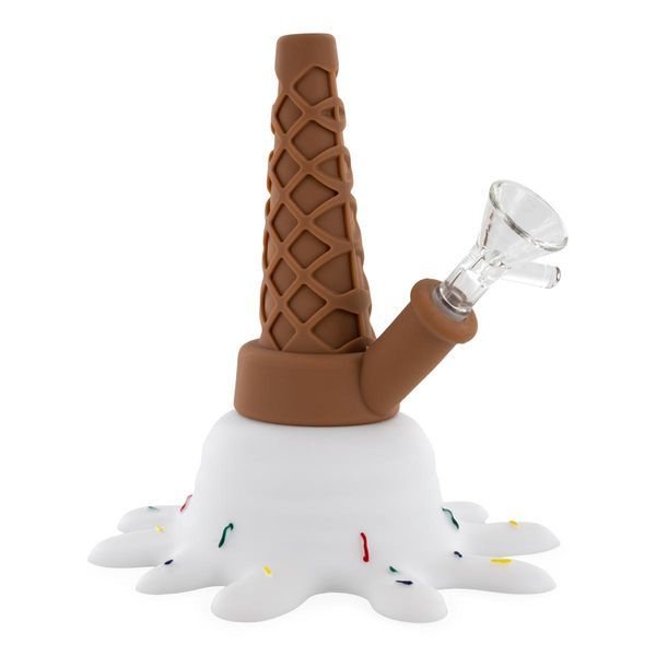 Bong de silicone em forma de gelado