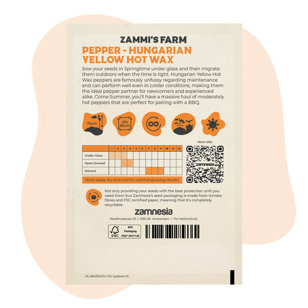 Pimenta Hungarian Yellow Hot Wax (Capsicum annuum) – Sementes