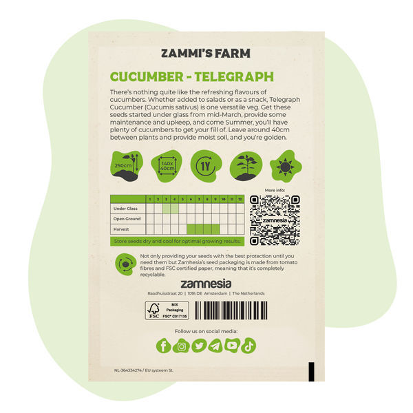 Sementes de Pepino Telegraph (Cucumis sativus)