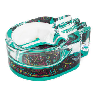 Cinzeiro de vidro em forma de caveira