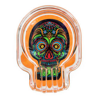 Cinzeiro de vidro em forma de caveira