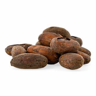 Grãos de cacau crus biológicos