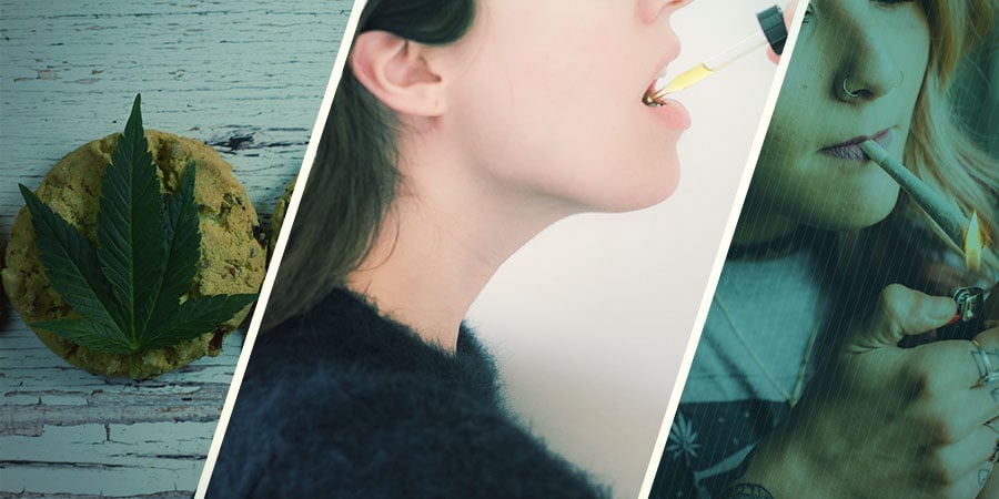 Sublingual vs oral vs fumar canábis