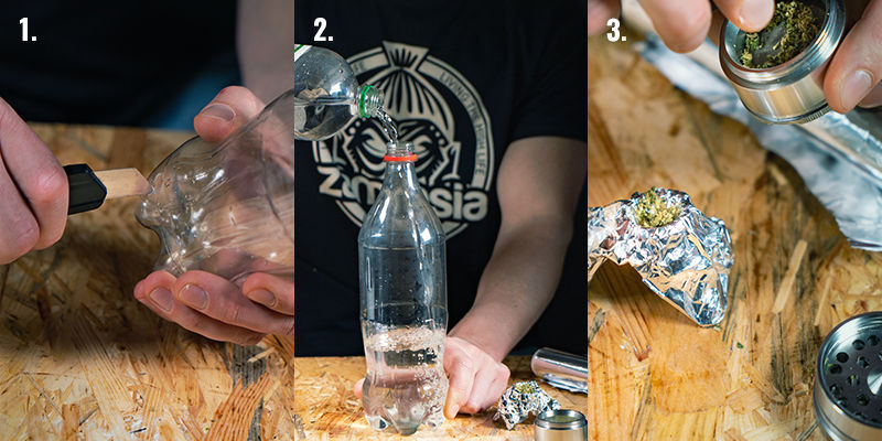 Instruções para fazer um bong de gravidade tipo cascata