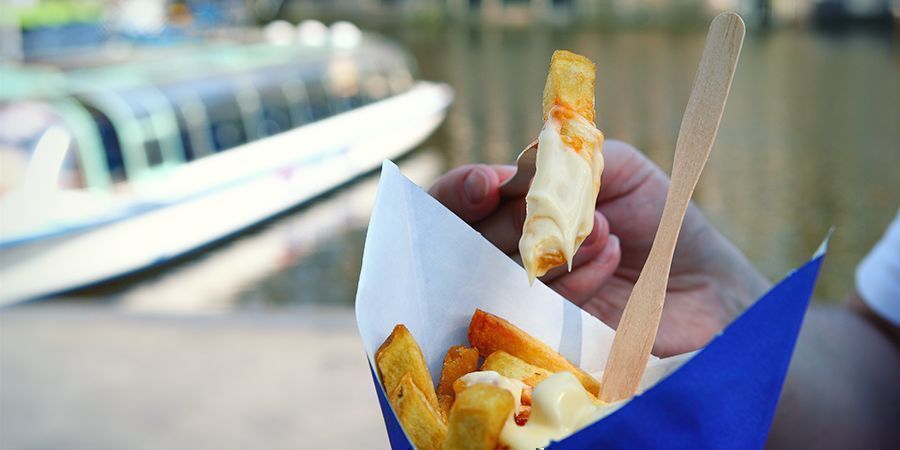 Snacks para fumadores em Amesterdão: batatas fritas