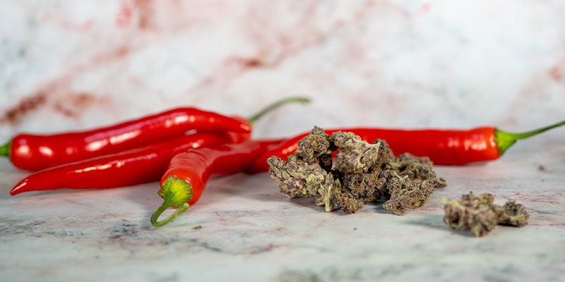 Variação: óleo picante com canábis