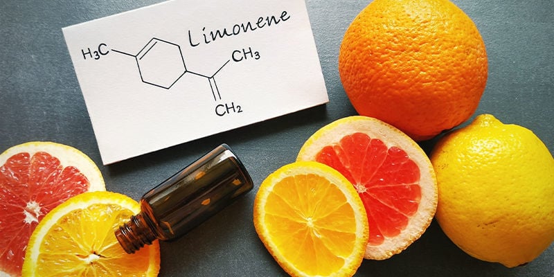Qual é a estrutura química do limoneno?