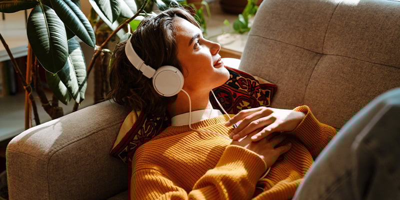 Exemplos de listas de reprodução e ferramentas de áudio binaural