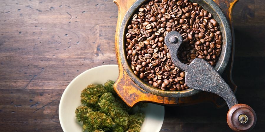 UTILIZE UM MOINHO DE CAFÉ PARA PREPARAR CAFÉ COM CANNABIS