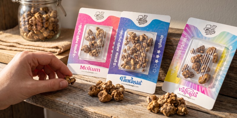 As nossas variedades de trufas m&aacute;gicas, da mais suave &agrave; mais forte