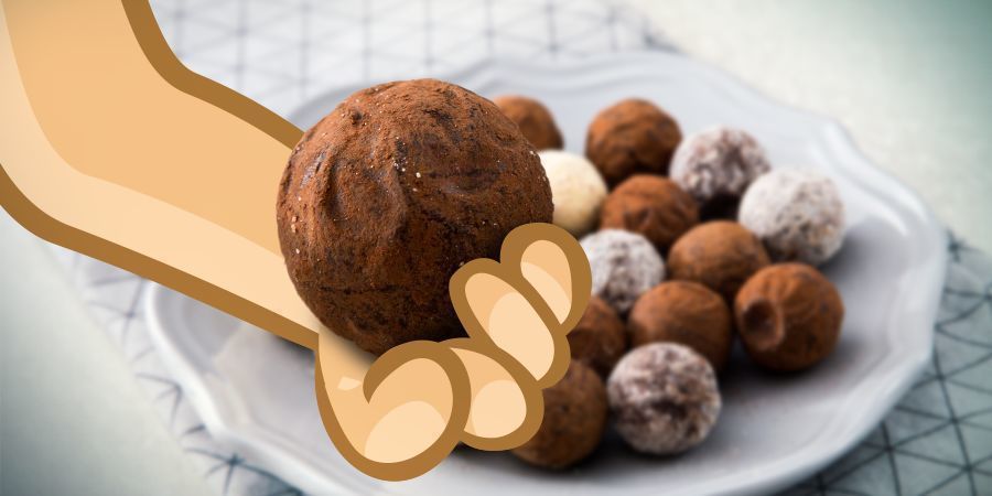 Trufas de chocolate infusionadas com canábis