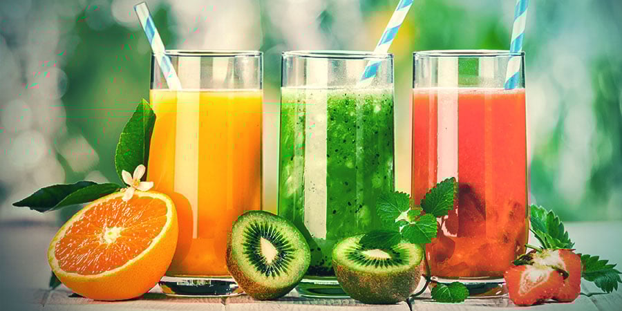Alternativas à água para bong: sumo de fruta