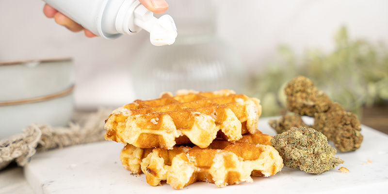 Desfruta hoje de waffles de cannabis incríveis