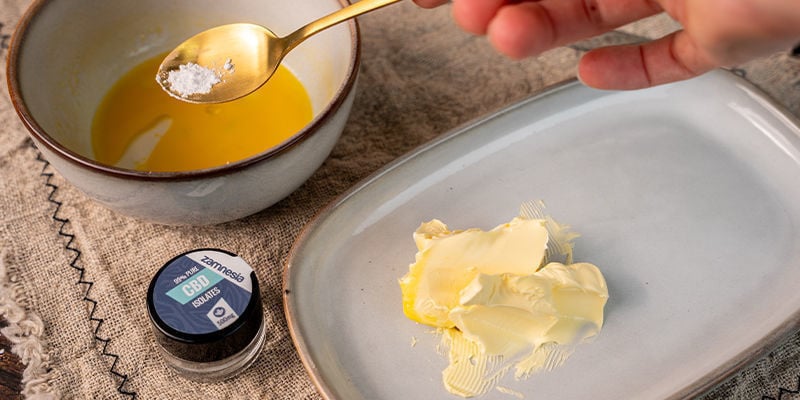 Preparar comestíveis com isolado de CBD