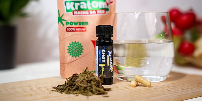 Vista geral dos tipos de produtos de kratom