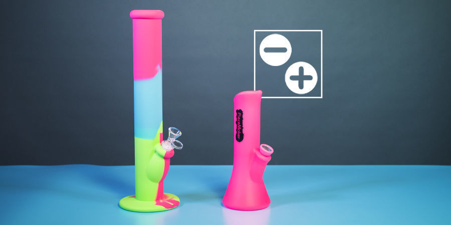 Quais são as vantagens e desvantagens dos bongs de silicone?