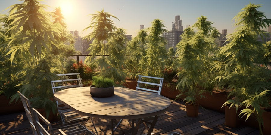 Vantagens e desvantagens de cultivar canábis numa varanda