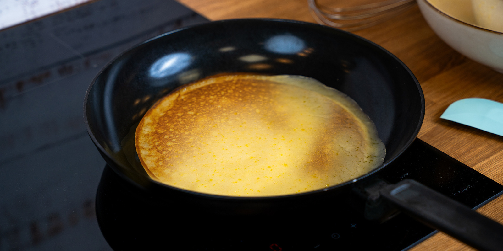 Flip your pancakes once bubbles start to form in the batter