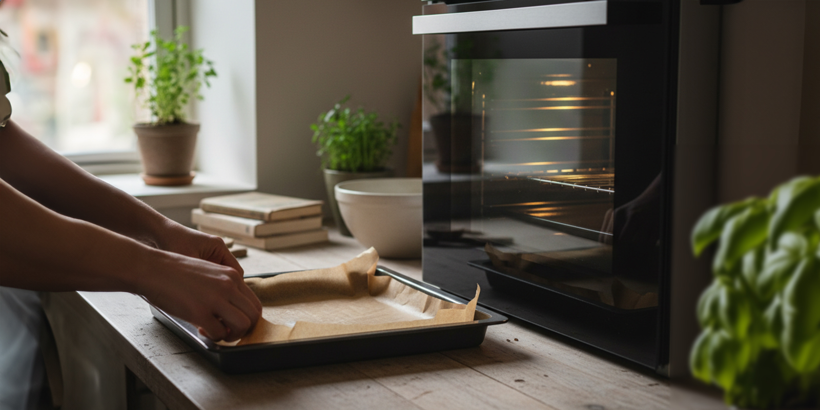 Pré‑aqueça o forno Pré‑aqueça o forno