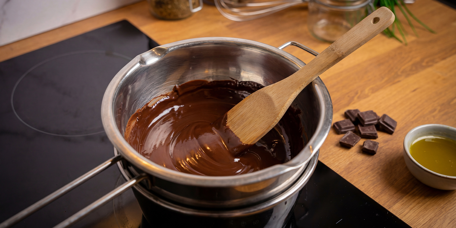 Melt the chocolate Melt the chocolate