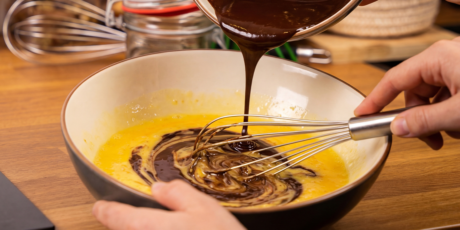 Combine wet ingredients Combine wet ingredients