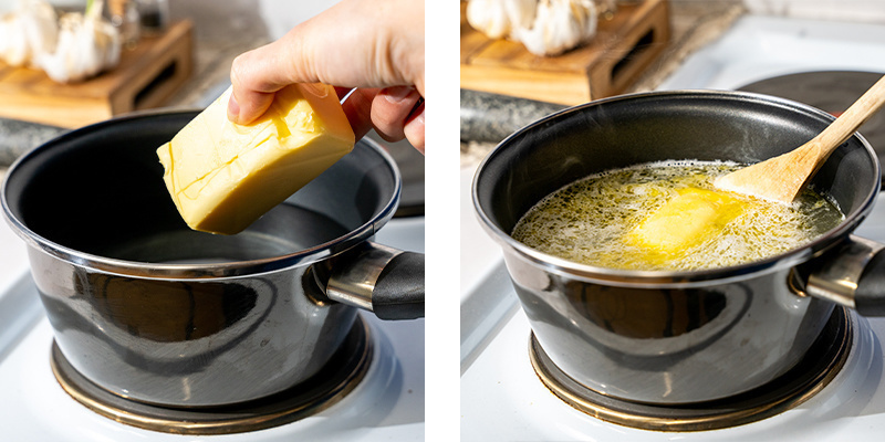 Mexa até que a manteiga derreta por completo. Mexa até que a manteiga derreta por completo.